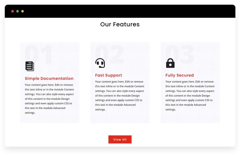 Divi features